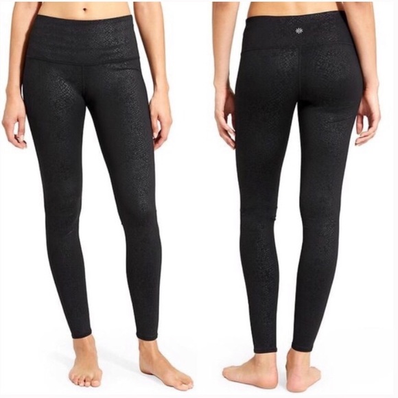 Athleta Pants - Athleta | Black Serpent Chaturanga Leggings | 2X